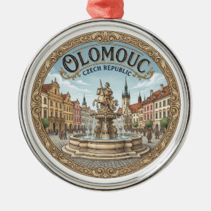 Heilige Drie-eenheidzuil en barokke fonteinen, Olo Metalen Ornament