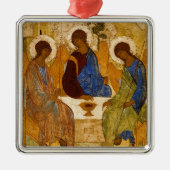 Heilige drieventig Icon Rublev kerstmis Metalen Ornament (Voorkant)