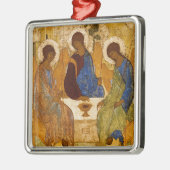 Heilige drieventig Icon Rublev kerstmis Metalen Ornament (Links)