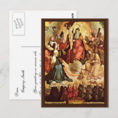 Heilige Drievigheid met Angels, heiligen en de sti Briefkaart (Voorkant / Achterkant)