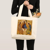Heilige Drievuldenpictogram Rublev Byzantijnse kat Grote Tote Bag (Voorkant (product))
