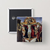 Heilige Drievuldigheid - Botticelli Vierkante Button 5,1 Cm (Voorkant /achterkant)