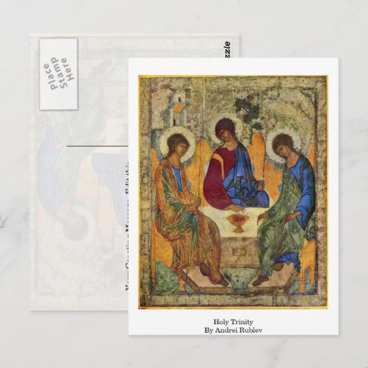 Heilige Drievuldigheid door Andrei Rublev Briefkaart (Voorkant / Achterkant)