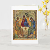 Heilige Drievuldigheid door Andrei Rublev Kaart (Gele Bloem)