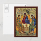 Heilige Drievuldigheid door Rublã"V Andrej Briefkaart (Voorkant / Achterkant)