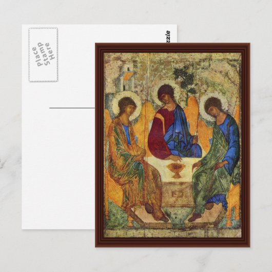 Heilige Drievuldigheid door Rublã"V Andrej Briefkaart (Voorkant / Achterkant)