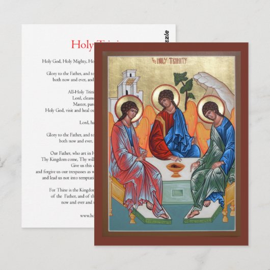 Heilige Drievuldigheid Gebed Kaart (Voorkant / Achterkant)