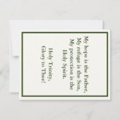 Heilige Drievuldigheid icoon gebedskaart Kaart (Achterkant)