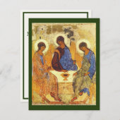 Heilige Drievuldigheid icoon gebedskaart Kaart (Voorkant / Achterkant)