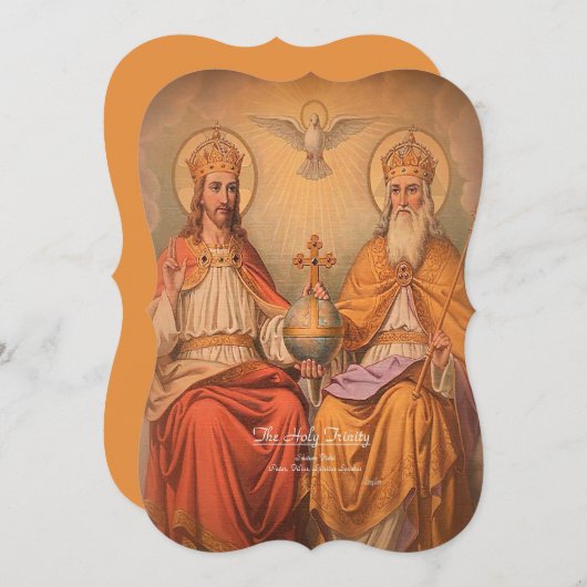 Heilige Drievuldigheid met Gebed Feestdagenkaart (Voorkant / Achterkant)
