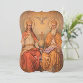 Heilige Drievuldigheid met Gebed Feestdagenkaart (Staand voorkant)