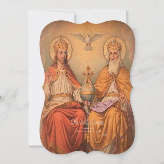 Heilige Drievuldigheid met Gebed Feestdagenkaart (Voorkant)