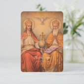 Heilige Drievuldigheid met Gebed Informatiekaartje (Staand voorkant)