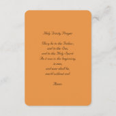 Heilige Drievuldigheid met Gebed Informatiekaartje (Achterkant)