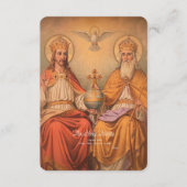 Heilige Drievuldigheid met Gebed Informatiekaartje (Voorkant)