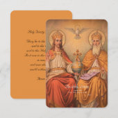 Heilige Drievuldigheid met Gebed Informatiekaartje (Voorkant / Achterkant)