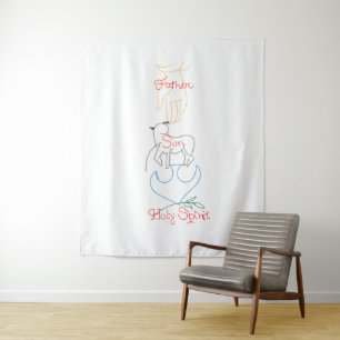 Heilige Drievuldigheid - VADER, SON, HOLY SPIRIT Wandkleed