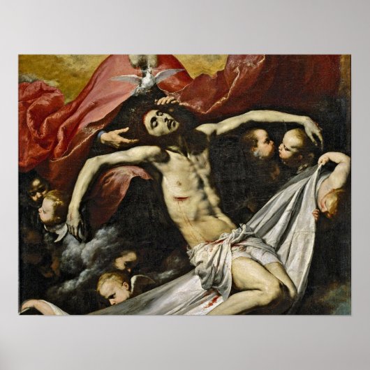 Heilige Drievuldigheid van Jusepe de Ribera Poster (Voorkant)