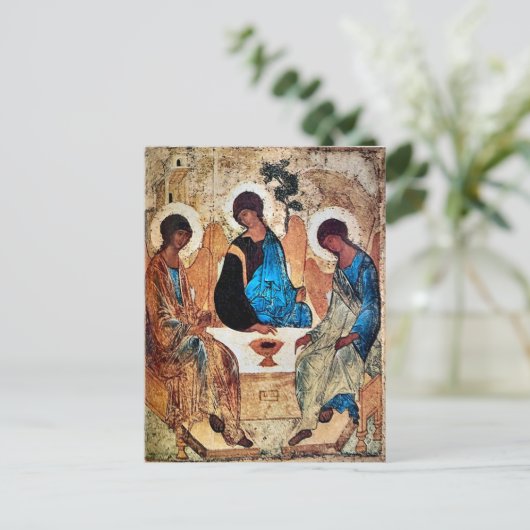 Heilige Drievuldigheidspictogram van Andrei Rublev Briefkaart (Staand voorkant)