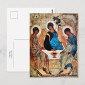Heilige Drievuldigheidspictogram van Andrei Rublev Briefkaart (Voorkant / Achterkant)