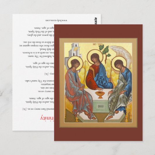 Heilige Driinity Prayer-kaart Briefkaart (Voorkant / Achterkant)