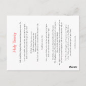 Heilige Driinity Prayer-kaart Briefkaart (Achterkant)