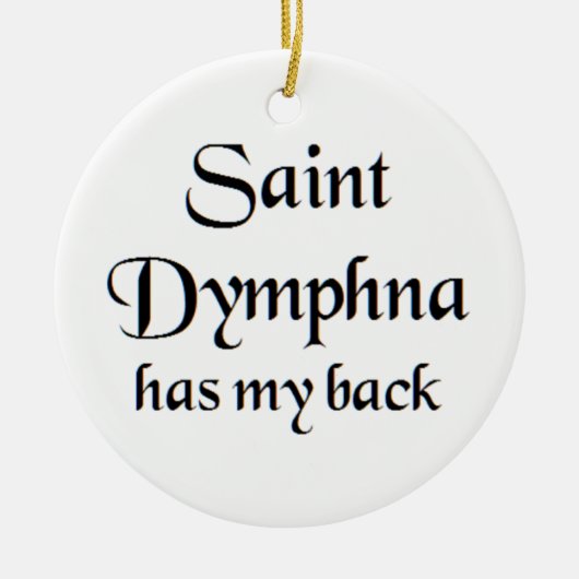 heilige Dymphna Keramisch Ornament (Voorkant)
