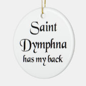 heilige Dymphna Keramisch Ornament (Links)