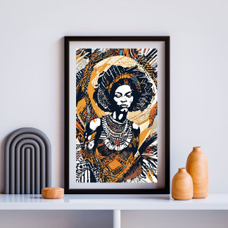 Heilige echo's van de Tribale Koningin Poster