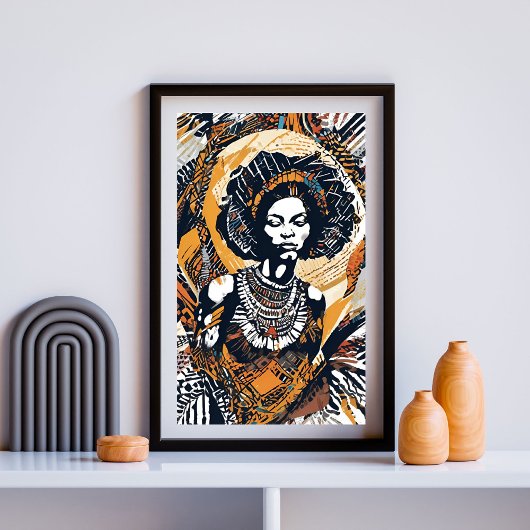 Heilige echo's van de Tribale Koningin Poster