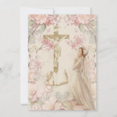 Heilige Eerste Communie Vintage voor meisjes Kaart (Achterkant)