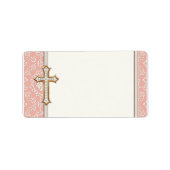 Heilige Eerste Communistische Gouden Kruis Lace Gi Etiket (Voorkant)