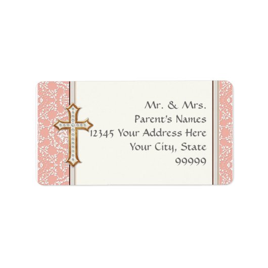 Heilige Eerste Communistische Gouden Kruis Lace Gi Etiket (Voorkant)