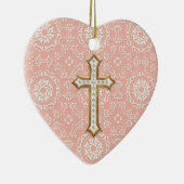 Heilige Eerste Communistische Gouden Kruis Lace Gi Keramisch Ornament (Rechts)