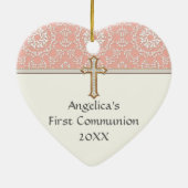 Heilige Eerste Communistische Gouden Kruis Lace Gi Keramisch Ornament (Achterkant)