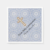 Heilige Eerste Communistische Gouden Kruis Lace Gi Servet (Voorkant)