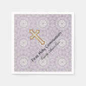 Heilige Eerste Communistische Gouden Kruis Lace Gi Servetten (Voorkant)