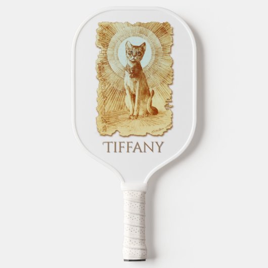 Heilige Egyptische koninklijke kat gepersonaliseer Pickleball Paddle (Voorkant)