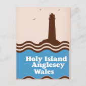 Heilige Eiland, Anglesey, reisposter Wales Briefkaart (Voorkant)