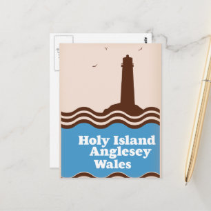 Heilige Eiland, Anglesey, Wales reisposter Briefkaart