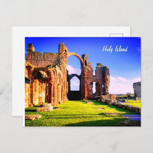 Heilige Eiland Engeland Briefkaart (Voorkant / Achterkant)