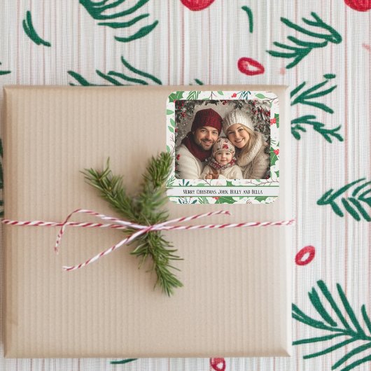 Heilige en blijdschap foto vierkante sticker