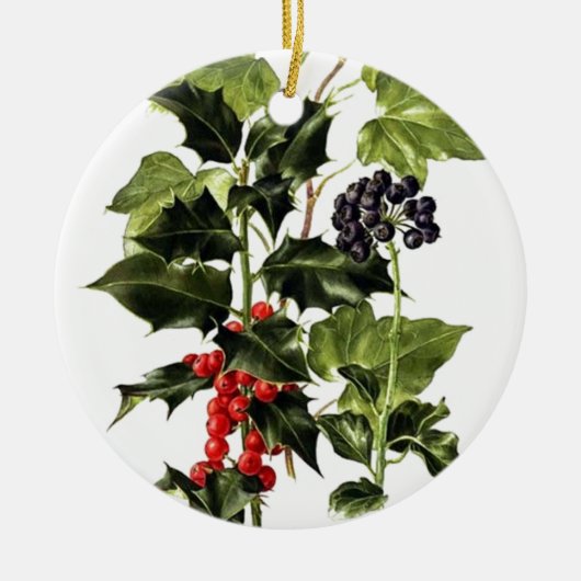 heilige en ive kerstmis keramisch ornament (Voorkant)
