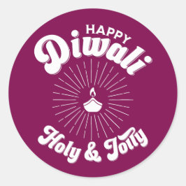 Heilige en vrolijke Diwali Ronde Sticker