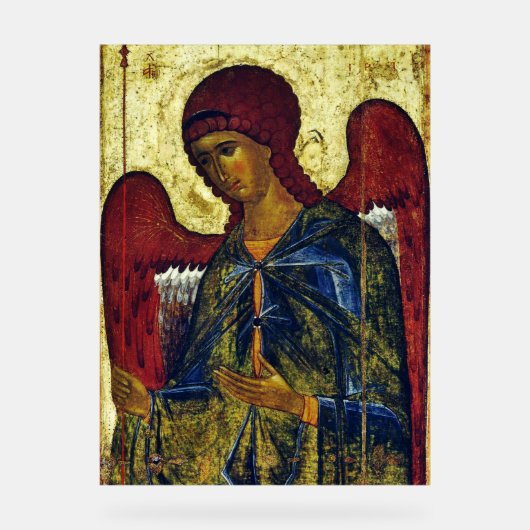 Heilige engel Gabriël orthodoxe icoon Acryl Bord (Voorkant)