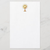 Heilige Eucharist in gouden monstrantie Briefpapier (Voorkant)
