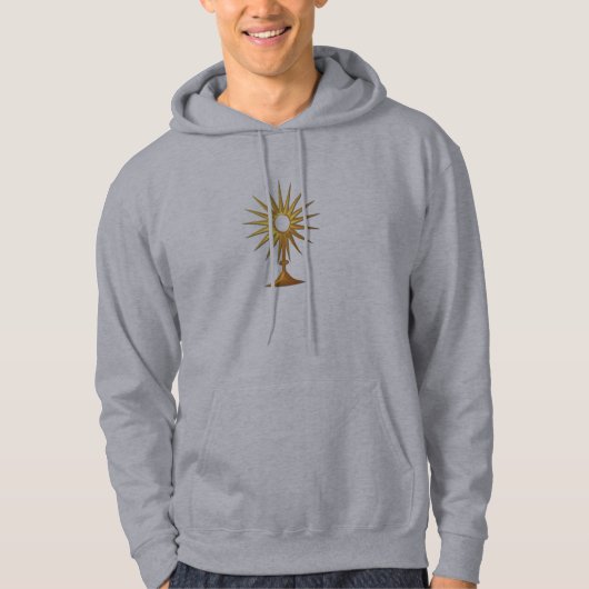 Heilige Eucharist in gouden monstrantie Hoodie (Voorkant)