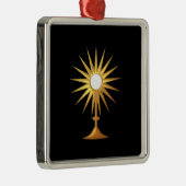 Heilige Eucharist in gouden monstrantie Metalen Ornament (Rechts)