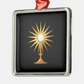 Heilige Eucharist in gouden monstrantie Metalen Ornament (Links)