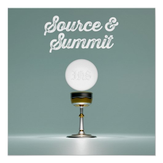 Heilige Eucharistie: Bron en Top Perfect Poster (Voorkant)